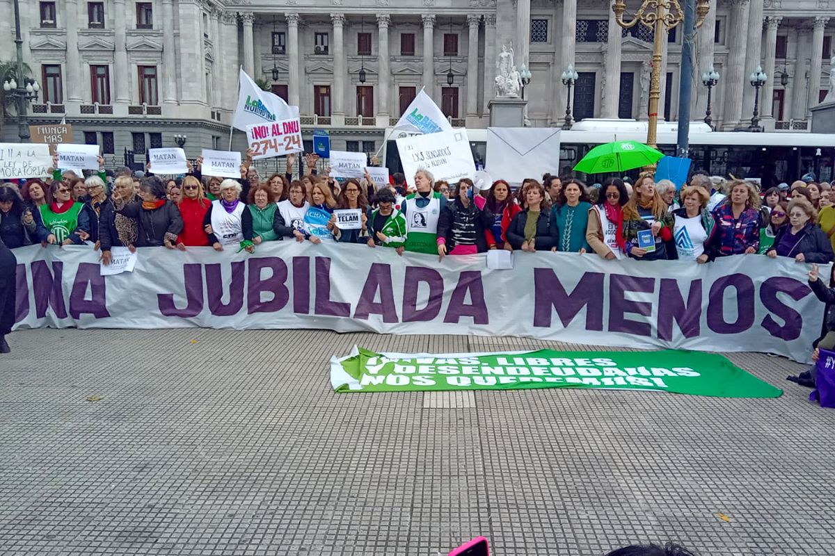 Ni Una Menos por el derecho a la jubilación de las mujeres y diversidades